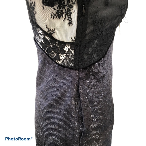 NWT LIN Edition Limit Sheer Lace and Velvet Dress - Picture 8 of 13